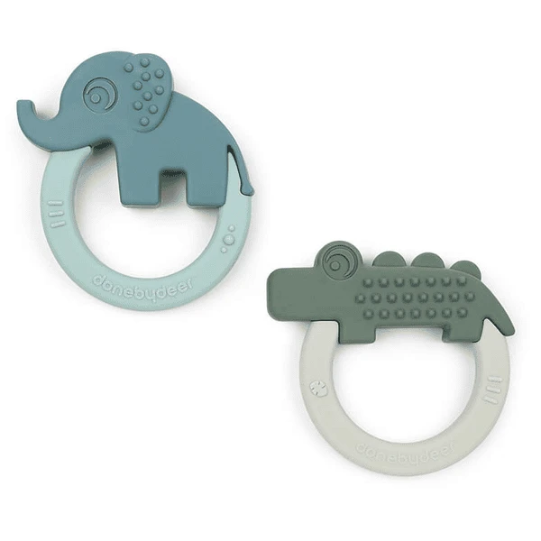 Done By Deer™ 2-er Pack Deer Friends Grün/Blau 1 Done By Deer™ 2-er Pack Deer Friends Grün/Blau