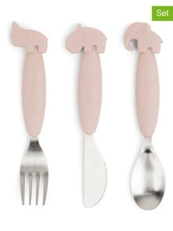 Done By Deer 3er-Set: Besteck "Deer Friends" In Rosa