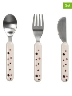 Done By Deer 3tlg. Besteck-Set "Dreamy Dots" In Rosa