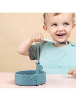 Done By Deer 3tlg. Esslern-Set "Deer Friends" In Hellblau/ Blau -Babywereld Deer Kortingen done by deer 3tlg esslern set deer friends in hellblau blau 6