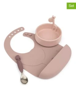 Done By Deer 3tlg. Esslern-Set "Deer Friends" In Rosa