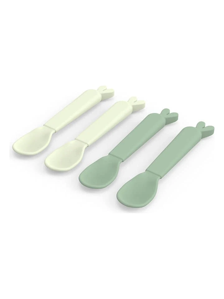 Done By Deer 4er-Set: Esslernlöffel "Lalee" In Grün - (L)13 Cm 2 Done By Deer 4er-Set: Esslernlöffel "Lalee" In Grün - (L)13 Cm – Bild 2