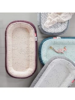 Done By Deer Babynest "Dreamy Dots" In Weiß/ Blau - (L)93 X (B)50 X (H)12 Cm -Babywereld Deer Kortingen done by deer babynest dreamy dots in weiss blau l 93 x b 50 x h 12 cm 2