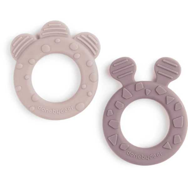 Done By Deer™ Beißring 2-er Pack Deer Friends Rosa 1 Done By Deer™ Beißring 2-er Pack Deer Friends Rosa