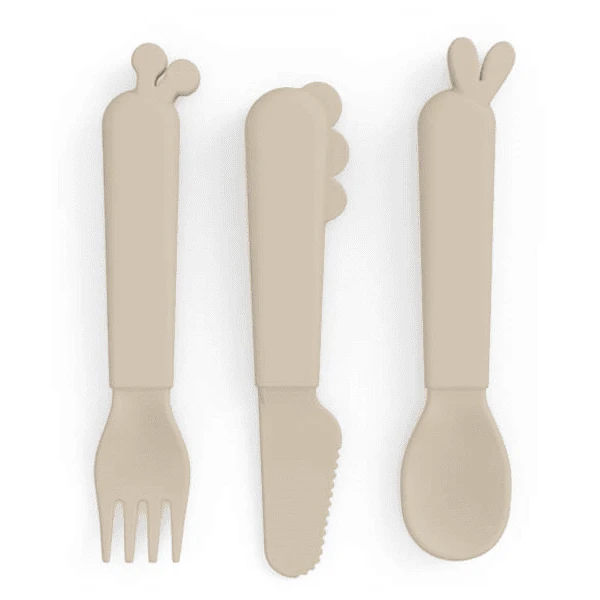 Done By Deer™ Besteck-Set Kiddish Deer Friends Sand 1 Done By Deer™ Besteck-Set Kiddish Deer Friends Sand