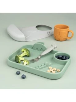 Done By Deer Esslernteller "Deer Friends" In Grün - (L)21,5 X (B)16 Cm -Babywereld Deer Kortingen done by deer esslernteller deer friends in grun l 21 5 x b 16 cm 3