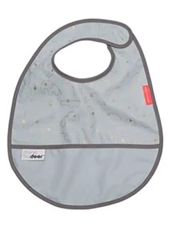 Done By Deer Lätzchen "Contour" In Grau/ Gold - (L)36 X (B)26 Cm