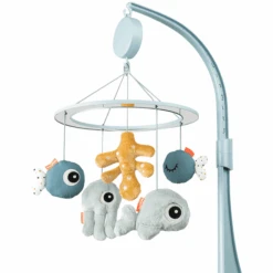Done By Deer™ Musik-Mobile Sea Friendsmit Spiegel, Blau