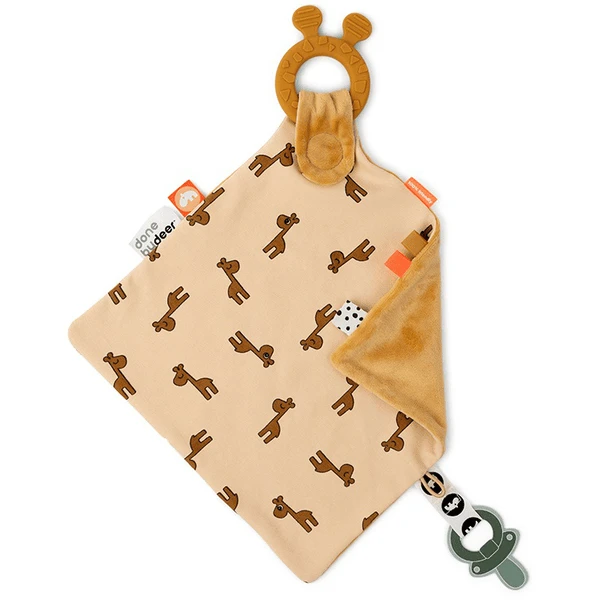 Done By Deer™ Schmusetuch Mit Beißring Raffi, Senfgelb 1 Done By Deer™ Schmusetuch Mit Beißring Raffi, Senfgelb