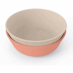 Done By Deer™ Schüssel Kiddish 2-er Pack Raffi Sand/Koralle