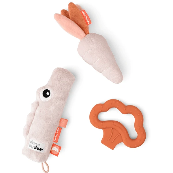 Done By Deer™ Sensorik-Spielset 3 Teile Croco Rosa 1 Done By Deer™ Sensorik-Spielset 3 Teile Croco Rosa