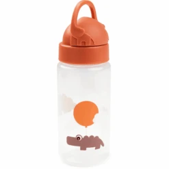 Done By Deer™ Trinkflasche Mit Strohhalm Happy Clouds Papaya