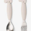 Done By Deer Easy-grip Spoon And Fork Set Deer Friends Sand - SAND