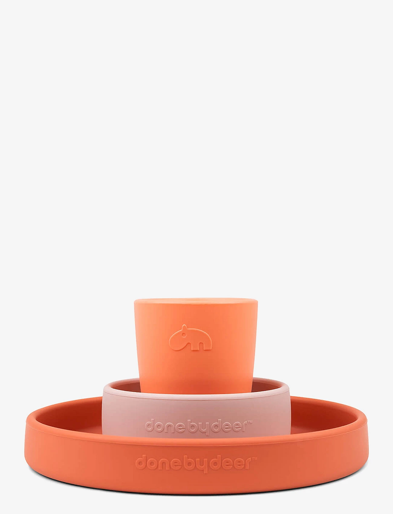 Done By Deer Silicone Dinner Set Happy Clouds - PAPAYA 2 Done By Deer Silicone Dinner Set Happy Clouds - PAPAYA – Bild 2