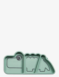 Done By Deer Silicone Stick&Stay Snackplate Croco - GREEN