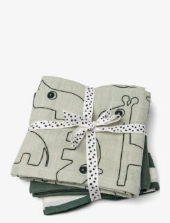 Done By Deer Burp Cloth 3-pack Deer Friends - GREEN