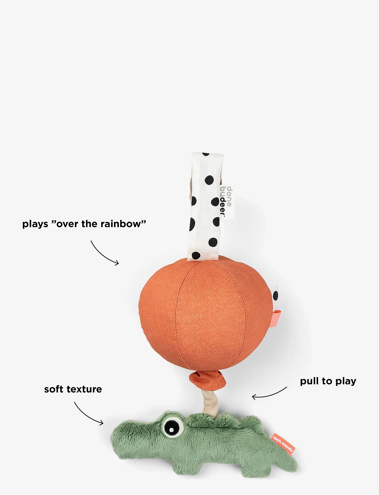 Done By Deer Musical Toy Happy Clouds Croco - GREEN 2 Done By Deer Musical Toy Happy Clouds Croco - GREEN – Bild 2